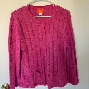Knit Pink Cardigan size XL